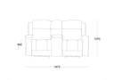 Optical 2 Seater w Console & Dual Motor Electric Recliners in Fabric