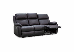 Hunter 3 Seater w 2 Manual Recliners in Leather