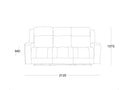 Optical 3 Seater with Dual Motor Electric Recliners In Fabric