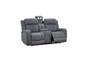 Optical 2 Seater w Console & Dual Motor Electric Recliners in Fabric