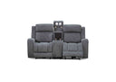 Optical 2 Seater w Console & Dual Motor Electric Recliners in Fabric