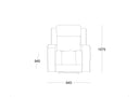 Optical Armchair w Dual Motor Electric Recliner in Fabric