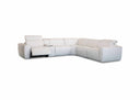 Denmark Leather 5 Seater Corner w 2 Dual Motor Electric Recliners