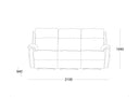 Hunter Fabric 3 Piece Suite includes 4 Manual Recliners